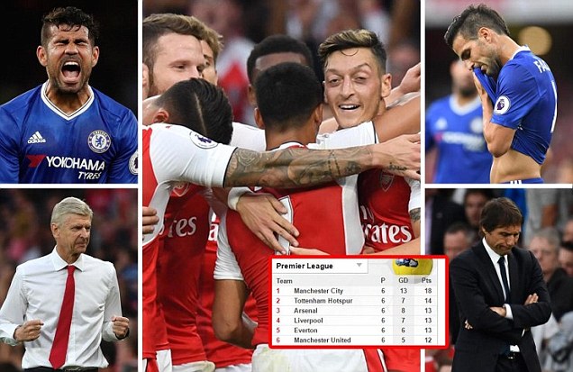 Hadiah 20 Tahun Wenger Pimpin The Gunners, Arsenal Libas Chelsea 3-0 di Emirates